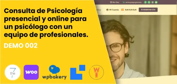 Web Psicólogo + Equipo con sistema de reserva