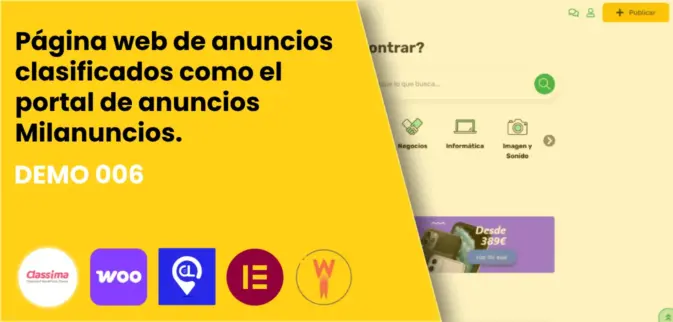 Web de Clasificados tipo Milanuncios en WordPress